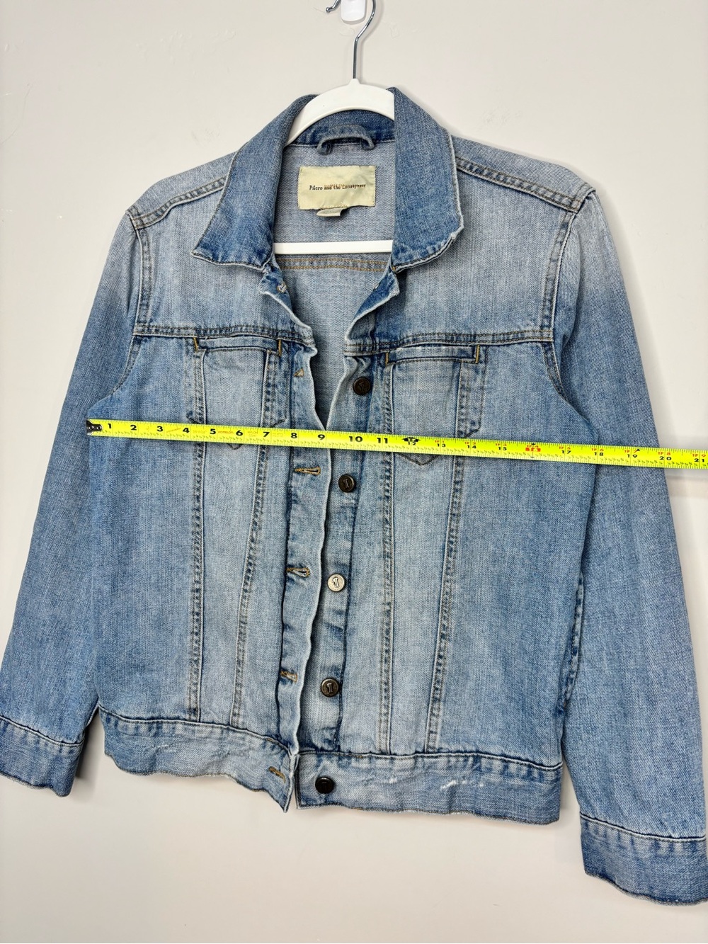 Pilcro and the Letterpress Anthropologie Light Wash Denim Jean Jacket Small - Picture 8 of 12
